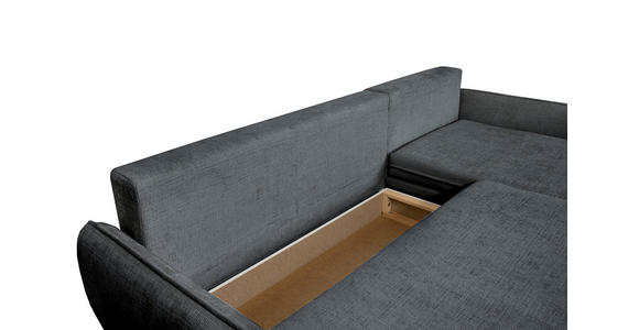 ECKSOFA Graphitfarben Chenille - Buchefarben/Graphitfarben, KONVENTIONELL, Holz/Textil (244/163cm) - Carryhome
