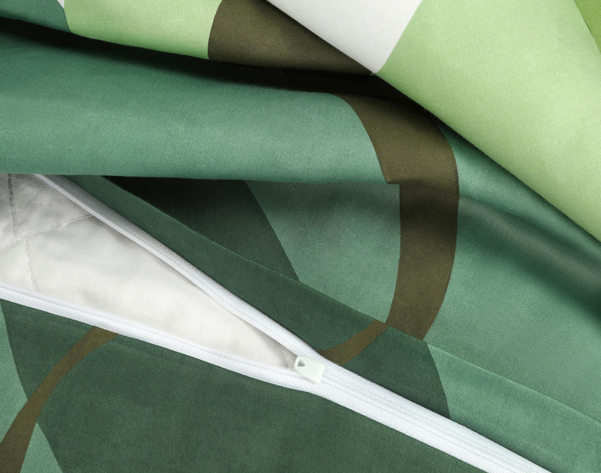 WENDEBETTWÄSCHE 2-teilig Satin 140/200 cm  - Dunkelgrün/Salbeigrün, Basics, Textil (140/200cm) - Novel