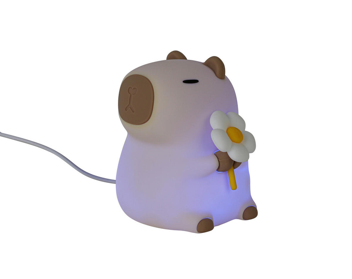 NACHTLICHT Capybara 9,2/11,1/9,1 cm   - Creme, Trend, Kunststoff (9,2/11,1/9,1cm) - Novel