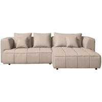 ECKSOFA  in Feincord Beige  288/188 cm  - Beige/Schwarz, Design, Kunststoff/Textil (288/188cm) - Welnova