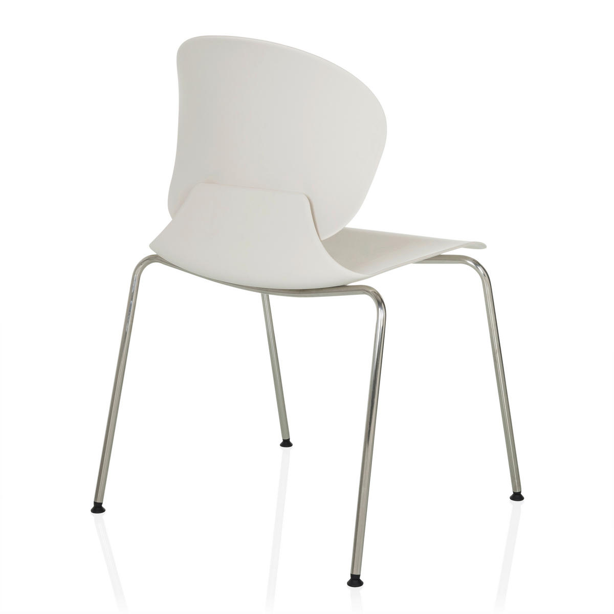 BESUCHERSTUHL  in Weiß  - Silberfarben/Weiß, MODERN, Kunststoff/Metall (56/80/54cm) - MID.YOU