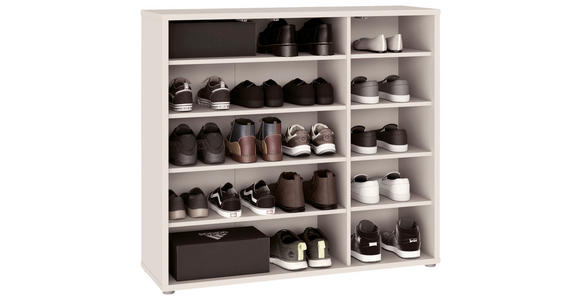 SCHUHSCHRANK Alice Springs  in 109,2/99,1/34,9 cm  - Sandfarben/Grau, MODERN, Holzwerkstoff/Kunststoff (109,2/99,1/34,9cm) - Xora
