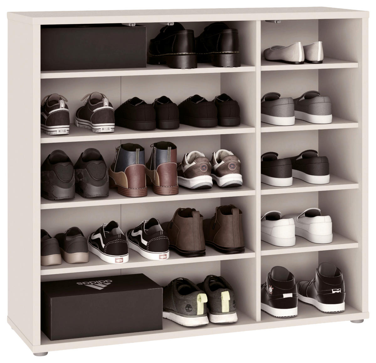 SCHUHSCHRANK Sandfarben  - Sandfarben/Grau, MODERN, Holzwerkstoff/Kunststoff (109,2/99,1/34,9cm) - Carryhome