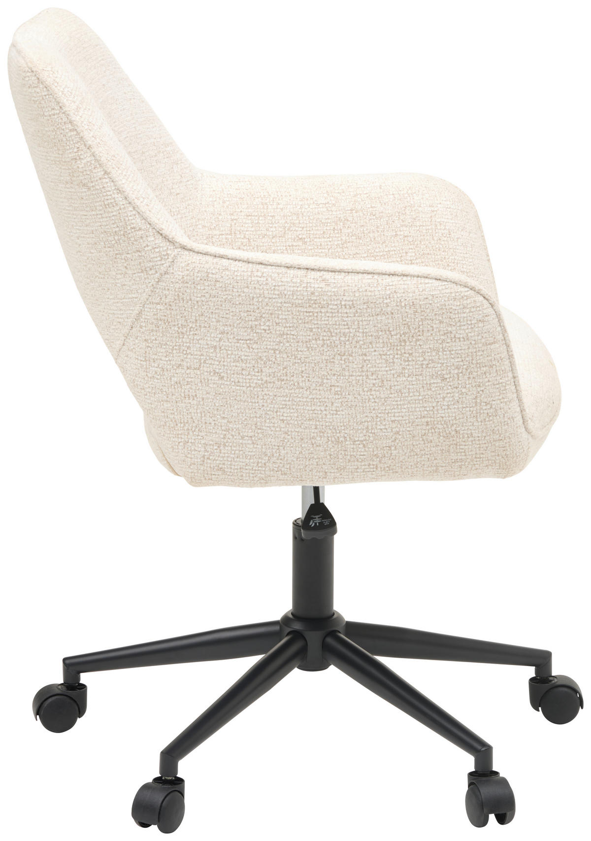 OTOČNÁ STOLIČKA, tkaná textília, čierna, béžová - čierna/béžová, Modern, kov/textil (59/83-90/61,5cm) - MID.YOU