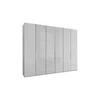 FALTTÜRENSCHRANK 300/216/58 cm 6-türig Weiß  - Chromfarben/Weiß, KONVENTIONELL, Glas/Holzwerkstoff (300/216/58cm) - Dieter Knoll
