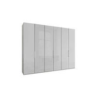 FALTTÜRENSCHRANK in Weiss  - Chromfarben/Weiss, Konventionell, Glas/Holzwerkstoff (300/216/58cm) - Dieter Knoll