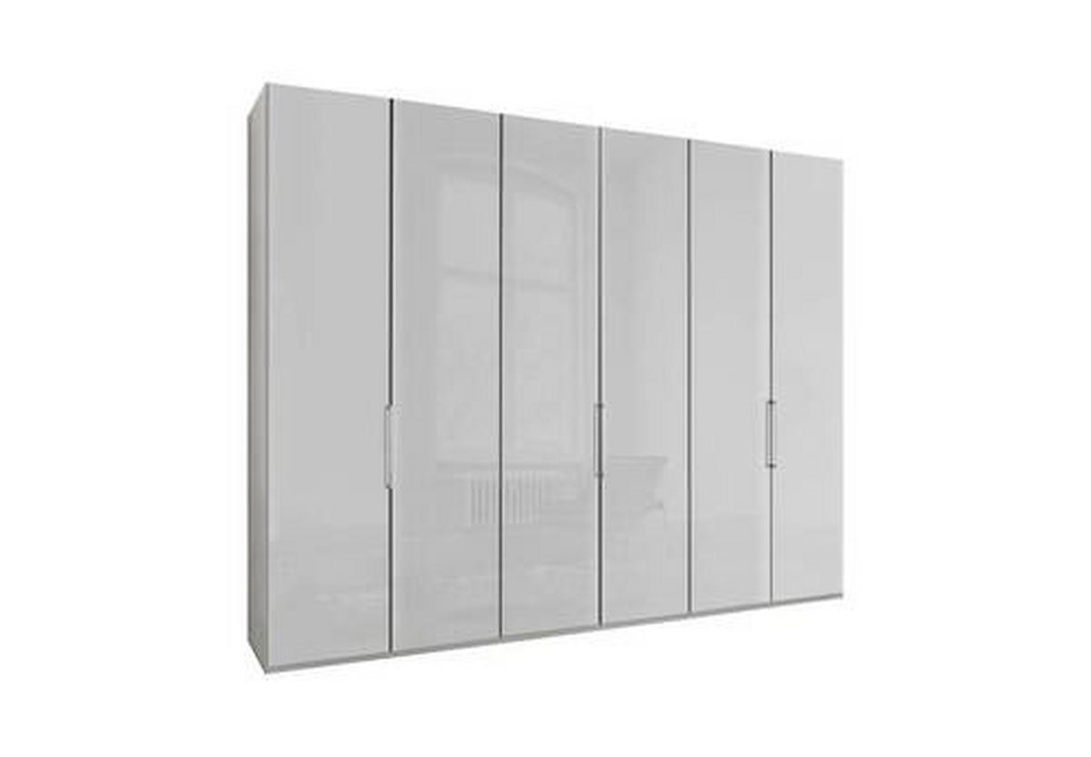 FALTTÜRENSCHRANK in Weiss  - Chromfarben/Weiss, Konventionell, Glas/Holzwerkstoff (300/216/58cm) - Dieter Knoll
