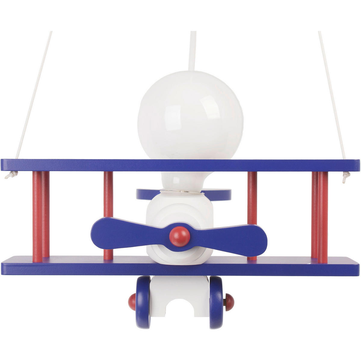 KINDERHÄNGELEUCHTE 29/31/75 cm   - Blau/Rot, KONVENTIONELL, Holz (29/31/75cm)