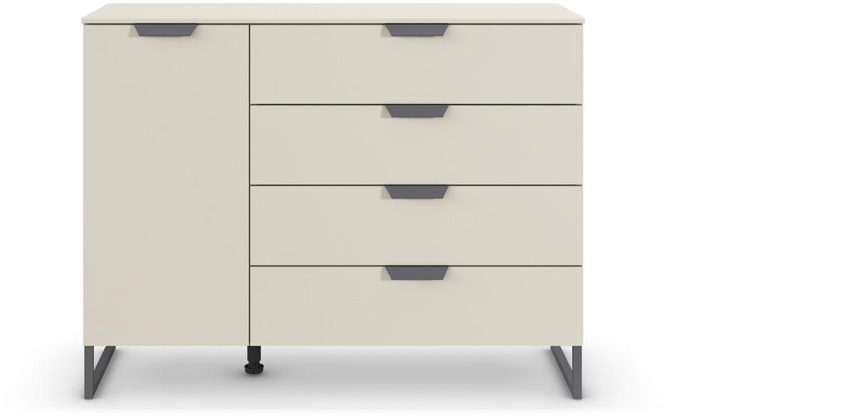 KOMMODE  in 120/92/42 cm  - Champagner/Dunkelgrau, Design, Holzwerkstoff/Metall (120/92/42cm) - Carryhome