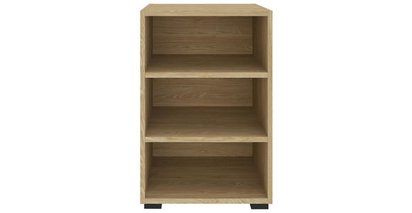 REGAL 46/67/40 cm Eichefarben - Eichefarben/Schwarz, KONVENTIONELL, Holzwerkstoff/Kunststoff (46/67/40cm) - Hom`in