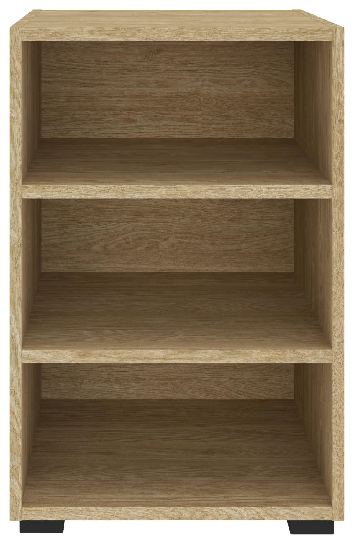 REGÁL, barvy dubu, 46/67/40 cm - černá/barvy dubu, Konvenční, kompozitní dřevo/plast (46/67/40cm) - Hom`in