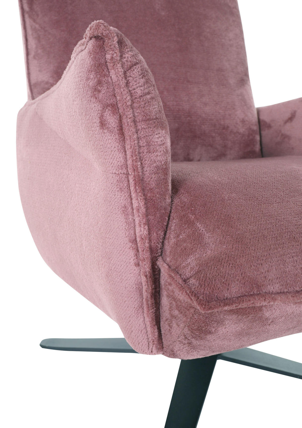 FÜLES FOTEL - rózsaszín, Trend, textil/fém (83/110/92cm) - Ambia Home