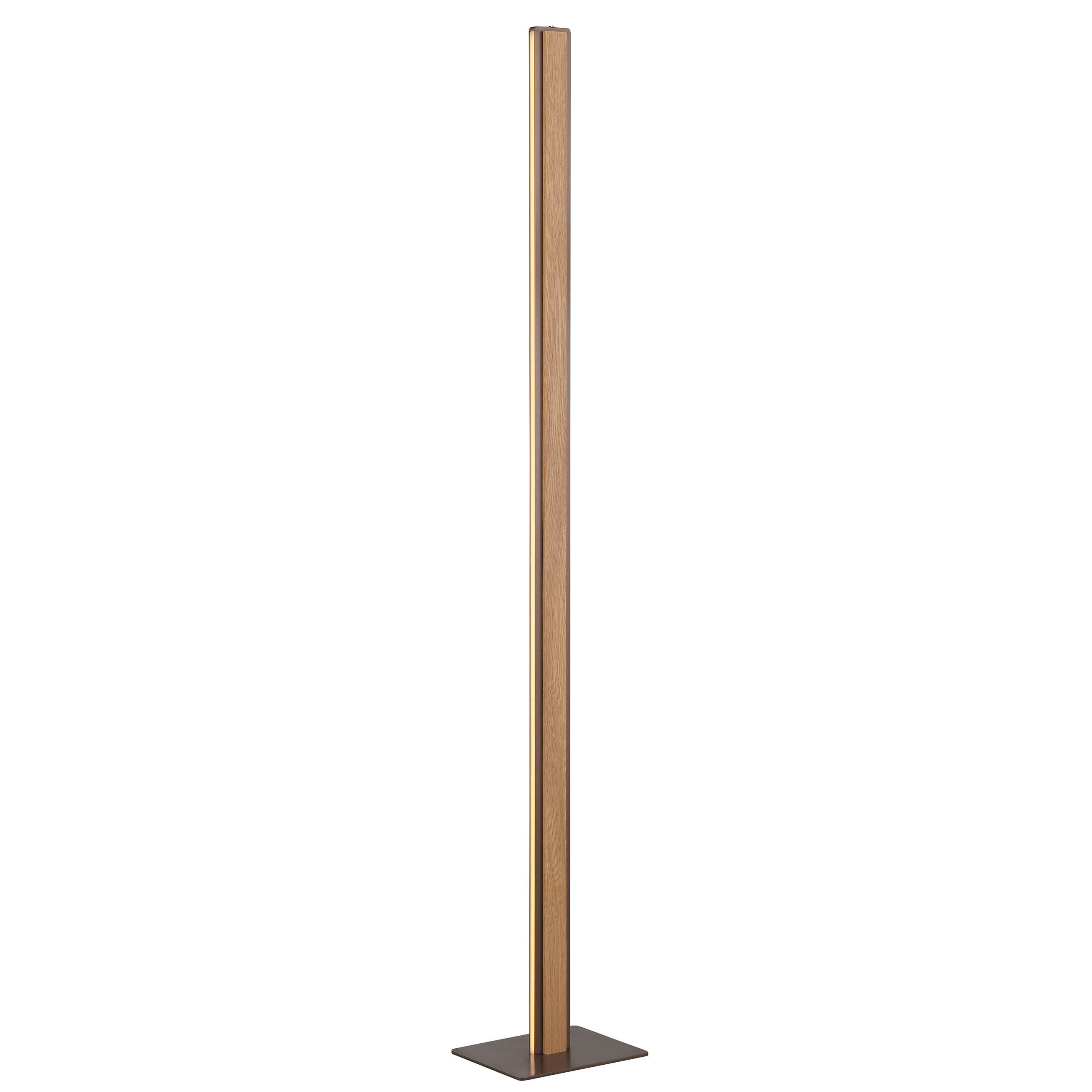 LED-STEHLEUCHTE ARVISO 18/142/22 cm  - Eiche Bianco/Braun, Natur, Holz/Kunststoff (18/142/22cm) - Brilliant