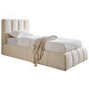 POLSTERBETT 90/200 cm,  in Beige, gepolstertes Kopfteil, Lattenrost, Bettkasten,  - Beige/Schwarz, Design, Holz/Kunststoff (90/200cm) - Boxxx