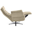 RELAXSESSEL in Leder Ecru  - Ecru/Schwarz, Design, Leder/Metall (82/119/85cm) - Dieter Knoll