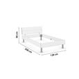 BETT 120/200 cm  in Weiß  - Alufarben/Weiß, Design, Metall (120/200cm) - Carryhome