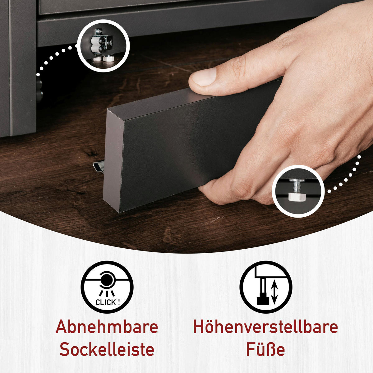 HAUSWIRTSCHAFTSRAUM 201/164/68 cm  in Anthrazit  - Anthrazit, MODERN, Holzwerkstoff (201/164/68cm) - home24