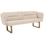 SITZBANK 224/91/69 cm Flachgewebe Beige massiv Holz  - Eichefarben/Beige, Design, Holz/Textil (224/91/69cm) - Valnatura