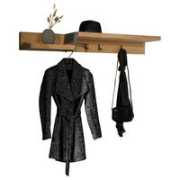 HUTABLAGE Wildeiche furniert, mehrschichtige Massivholzplatte (Tischlerplatte) Wildeiche  - Wildeiche, Natur, Holz/Metall (128/16/33,2cm) - Voglauer