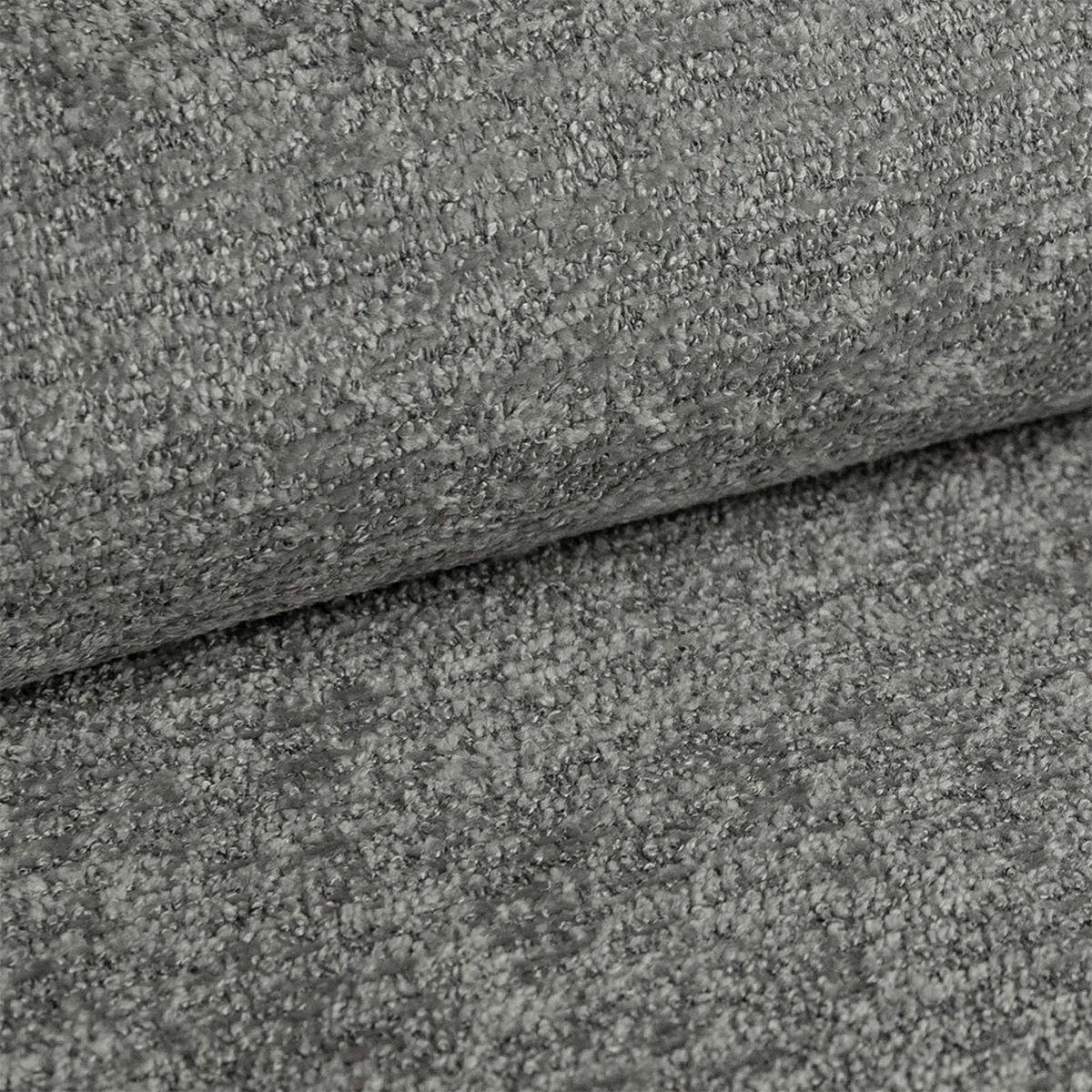 ECKSOFA Chenille Hellgrau  - Hellgrau/Schwarz, Modern, Textil/Metall (180/282cm) - Novel
