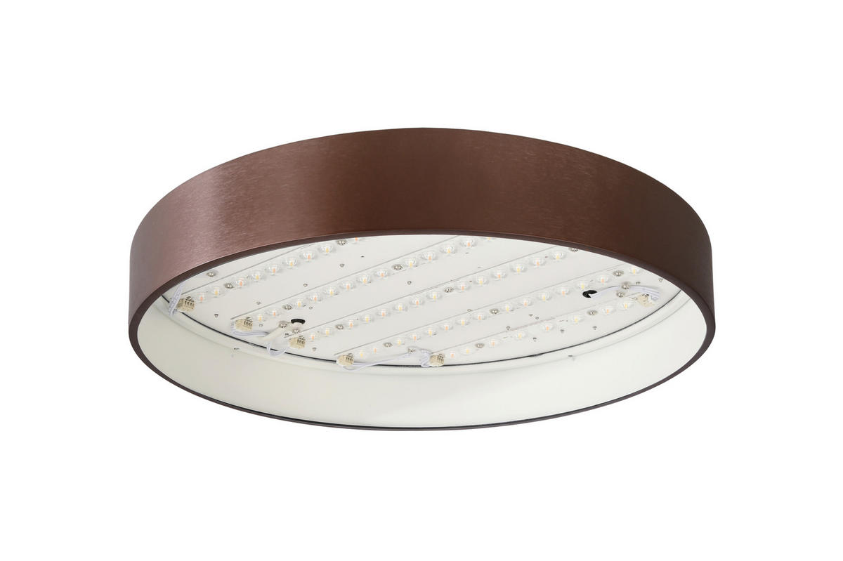 LED-DECKENLEUCHTE Menkar 40/40/9 cm   - Kupferfarben, KONVENTIONELL, Metall (40/40/9cm)