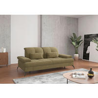 2,5-SITZER in Flachgewebe Olivgrün  - Schwarz/Olivgrün, KONVENTIONELL, Textil/Metall (202/90/122cm) - Sit & More
