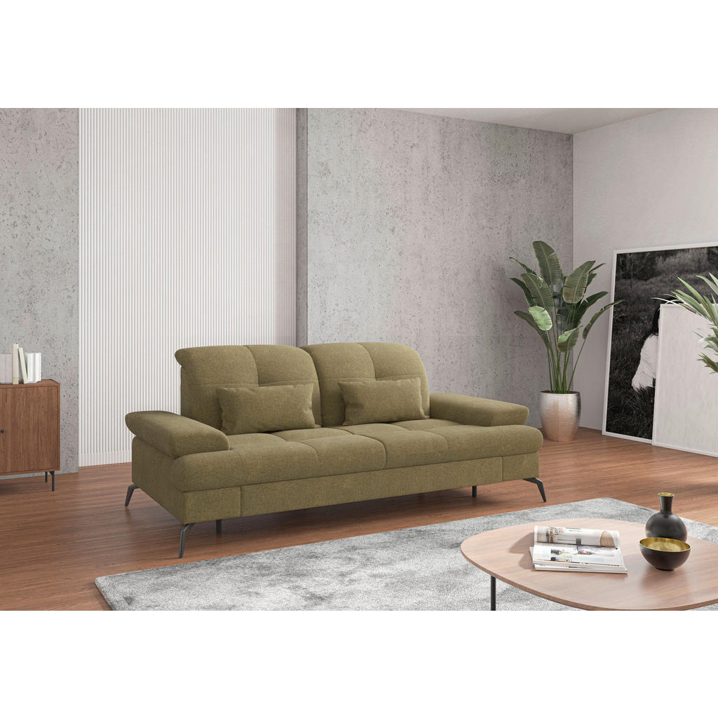 Sit & More TROJMIESTNA POHOVKA, textil, olivovozelená