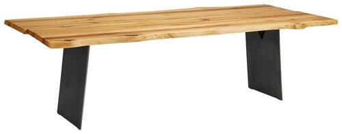 ESSTISCH in Holz 220/100/76 cm  - Eichefarben/Grau, Design, Holz/Metall (220/100/76cm) - Linea Natura