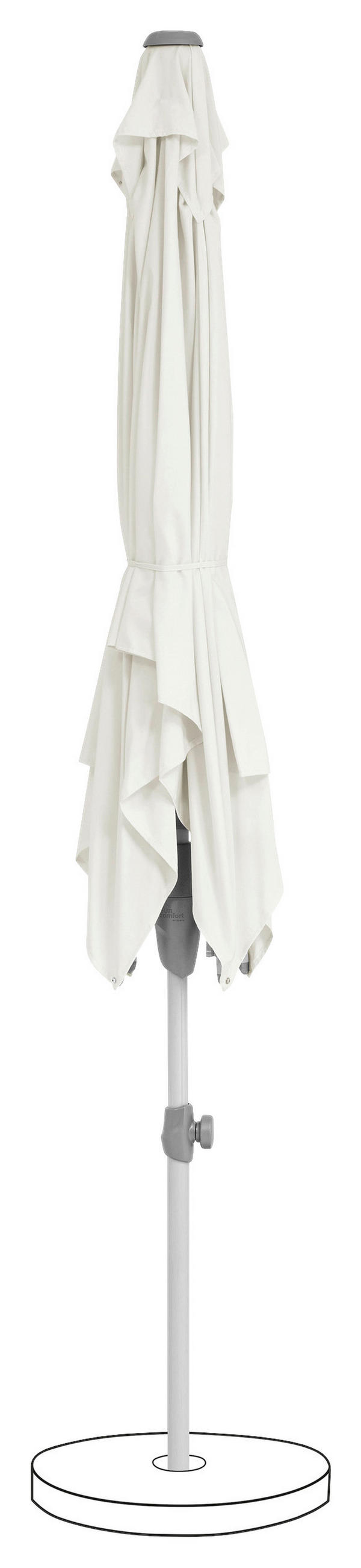 SONNENSCHIRM Naturfarben  - Silberfarben/Naturfarben, KONVENTIONELL, Textil/Metall (250/200cm) - Suncomfort by Glatz