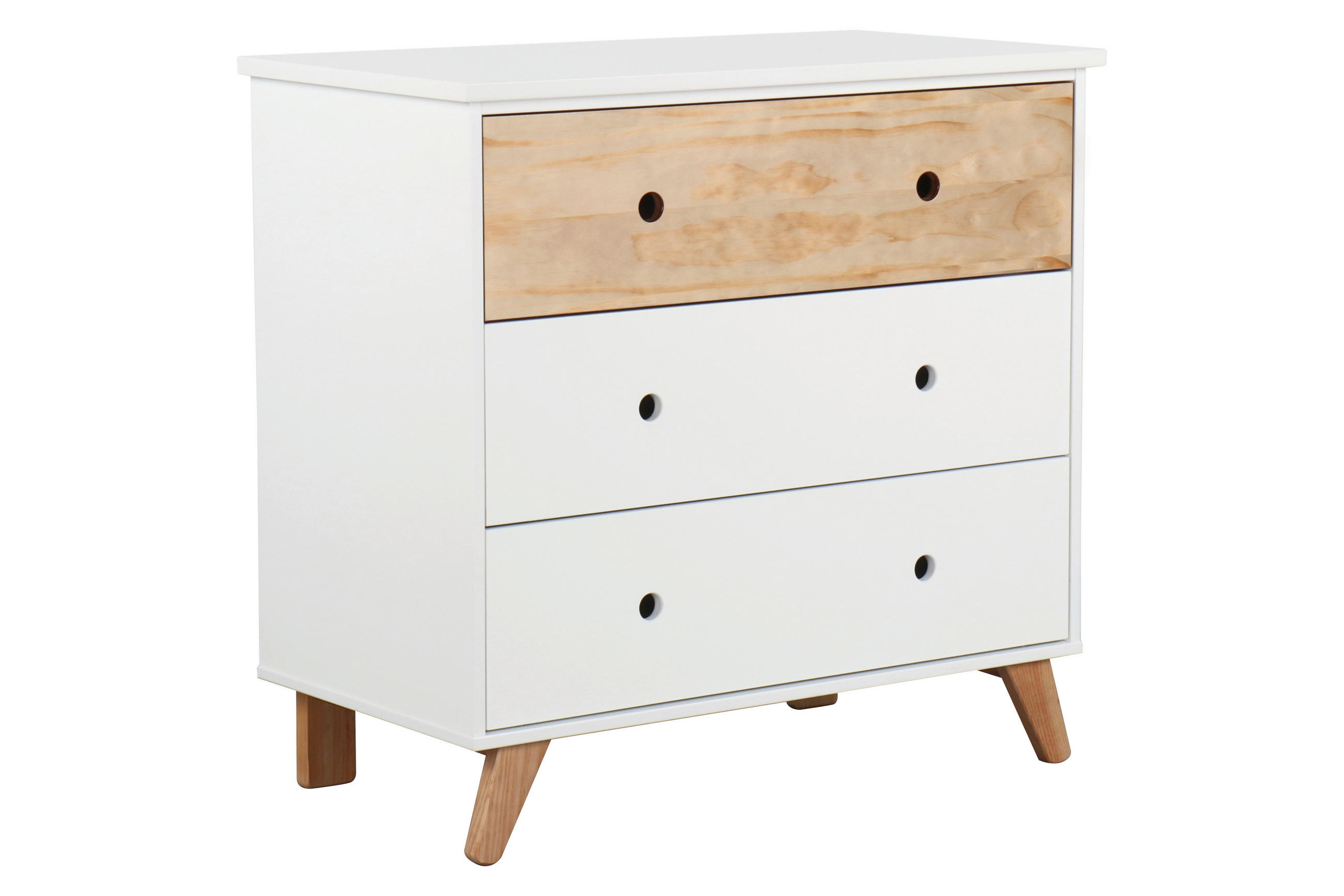 KOMMODE  in 95/90/49 cm  - Weiß/Pinienfarben, Design, Holz/Holzwerkstoff (95/90/49cm) - home24