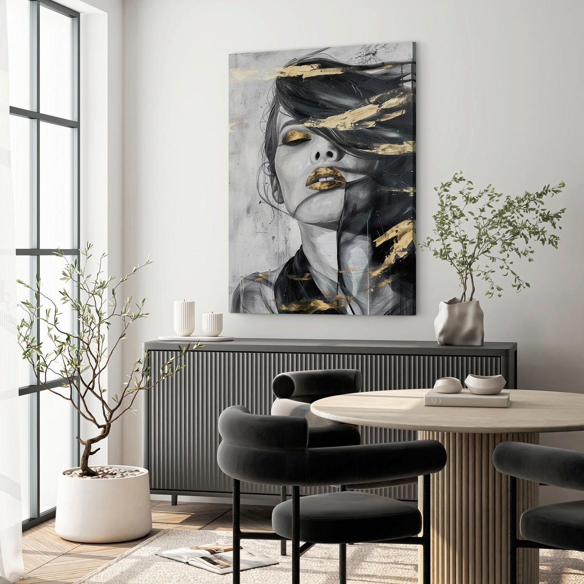 LEINWANDBILD Frauen 70/100 cm  - Multicolor, Basics, Holz/Textil (70/100cm)