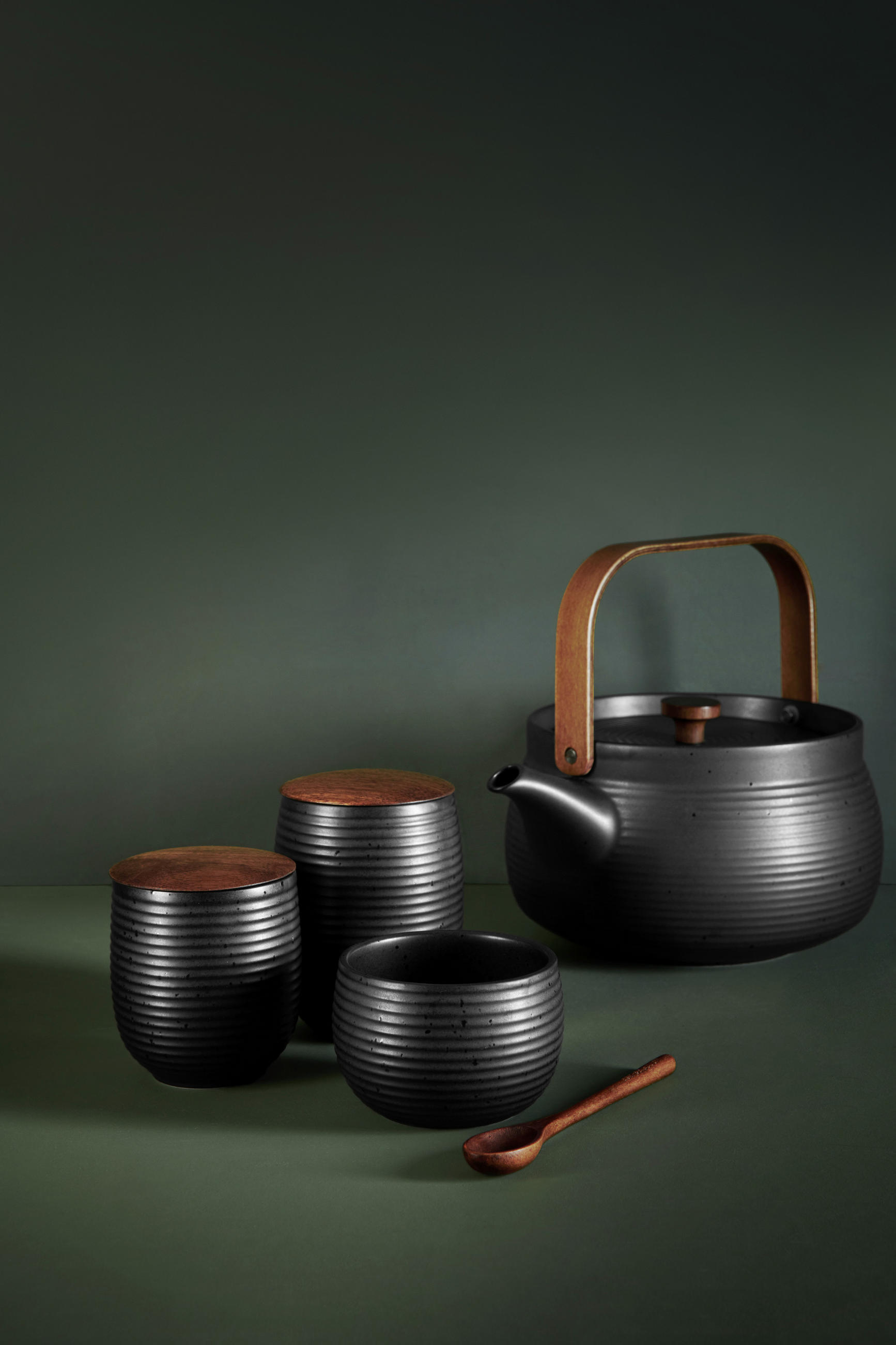 TEEKANNE Japandi  - Schwarz, Basics, Keramik (22,7/20/18,3cm) - ASA