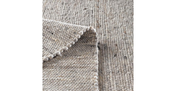 HANDWEBTEPPICH 90/160 cm Hellgrau rechteckig  - Hellgrau, Basics, Textil (90/160cm) - Linea Natura