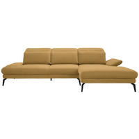 ECKSOFA Webstoff Currygelb  - Currygelb/Schwarz, Design, Textil/Metall (289/180cm) - Stylife
