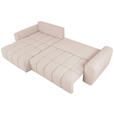ECKSOFA Creme Velours  - Creme/Schwarz, KONVENTIONELL, Kunststoff/Textil (168/298cm) - Carryhome