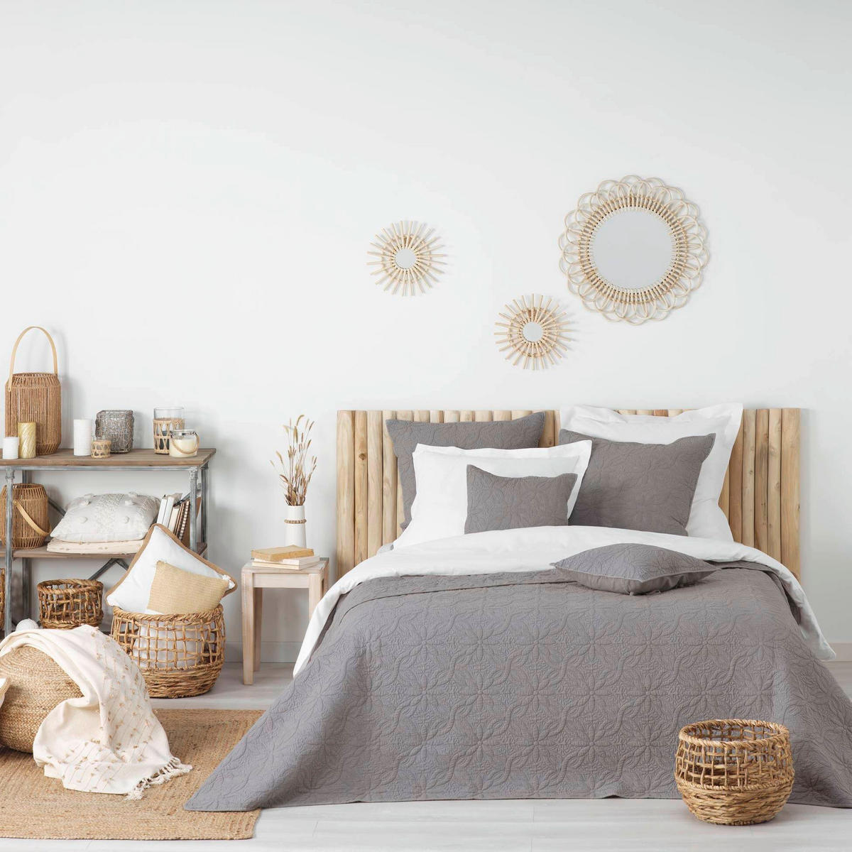 DEKORATIVNA JASTUČNICA 40/40 cm    SOLANGE  - tamnosiva, Osnovno, tekstil (40/40cm)