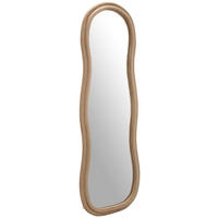 WANDSPIEGEL 60/160/4 cm    in oval  - Taupe, Design, Glas/Holzwerkstoff (60/160/4cm) - MID.YOU