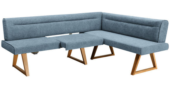 ECKBANK 230/170 cm  in Eichefarben, Hellblau  - Eichefarben/Hellblau, KONVENTIONELL, Holz/Textil (230/170cm) - Moderano