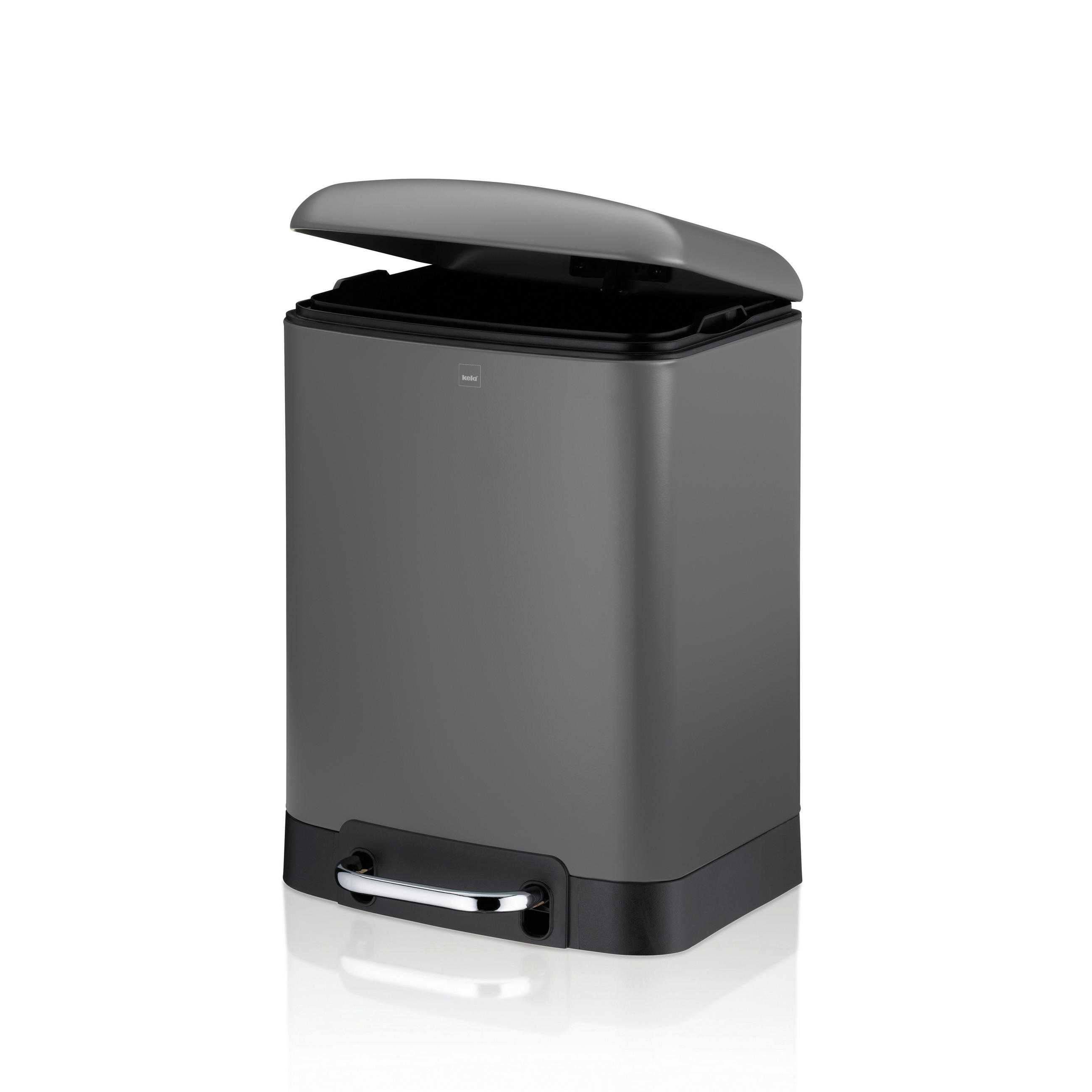 KOSMETIKEIMER 6 l  Metall  - Schwarz/Grau, Basics, Kunststoff/Metall (22,5/20,5/32,5cm) - Kela