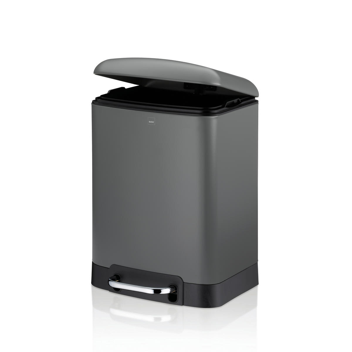 KOSMETIKEIMER 6 l  Metall  - Schwarz/Grau, Basics, Kunststoff/Metall (22,5/20,5/32,5cm) - Kela