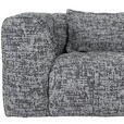 3-SITZER-SOFA Chenille Grau, Schwarz, Weiß  - Schwarz/Weiß, Design, Kunststoff/Textil (205/70/109cm) - Landscape