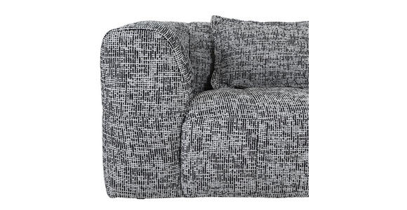 3-SITZER-SOFA Chenille Grau, Schwarz, Weiß  - Schwarz/Weiß, Design, Kunststoff/Textil (205/70/109cm) - Landscape