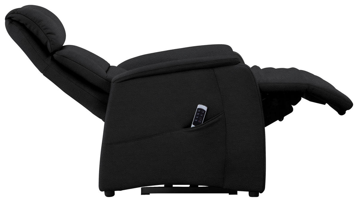 FAUTEUIL DE TÉLÉVISION in Schwarz  - Schwarz, Konventionell, Leder/Kunststoff (69/109/83cm) - Cantus