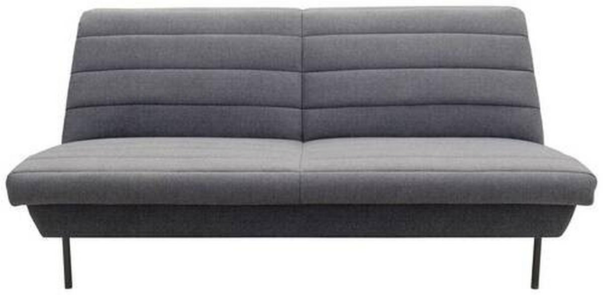 2-SITZER-SOFA Blaugrau  - Blaugrau/Schwarz, Design, Textil/Metall (185/92/103cm) - LOOKS by W.Joop