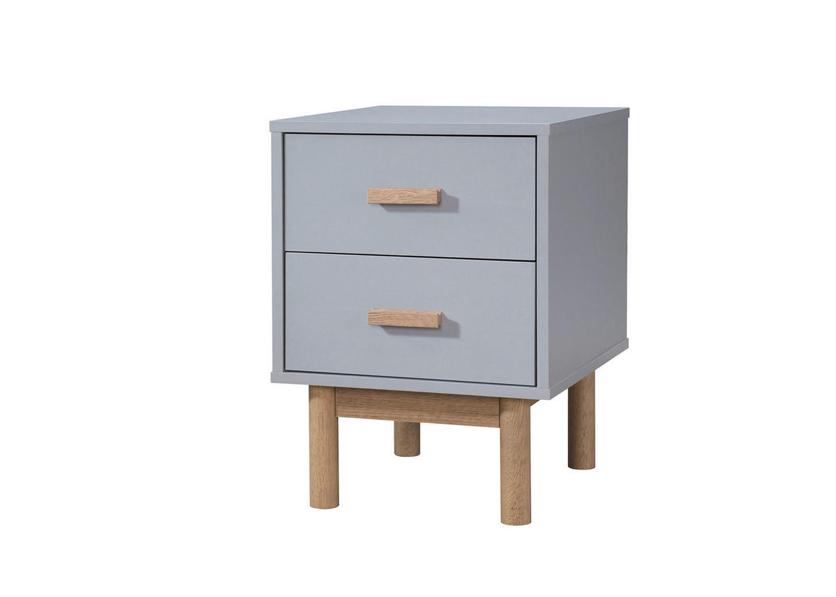 NACHTTISCH 40/55/44 cm  in Eichefarben, Grau  - Eichefarben/Grau, Design, Holz/Holzwerkstoff (40/55/44cm) - MID.YOU