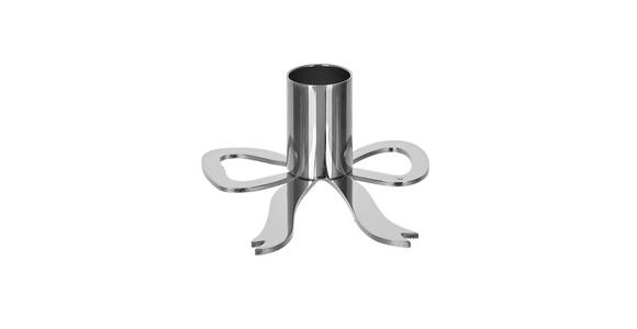 KERZENHALTER - Silberfarben, Natur, Metall (8,2/4/9cm) - Ambia Home