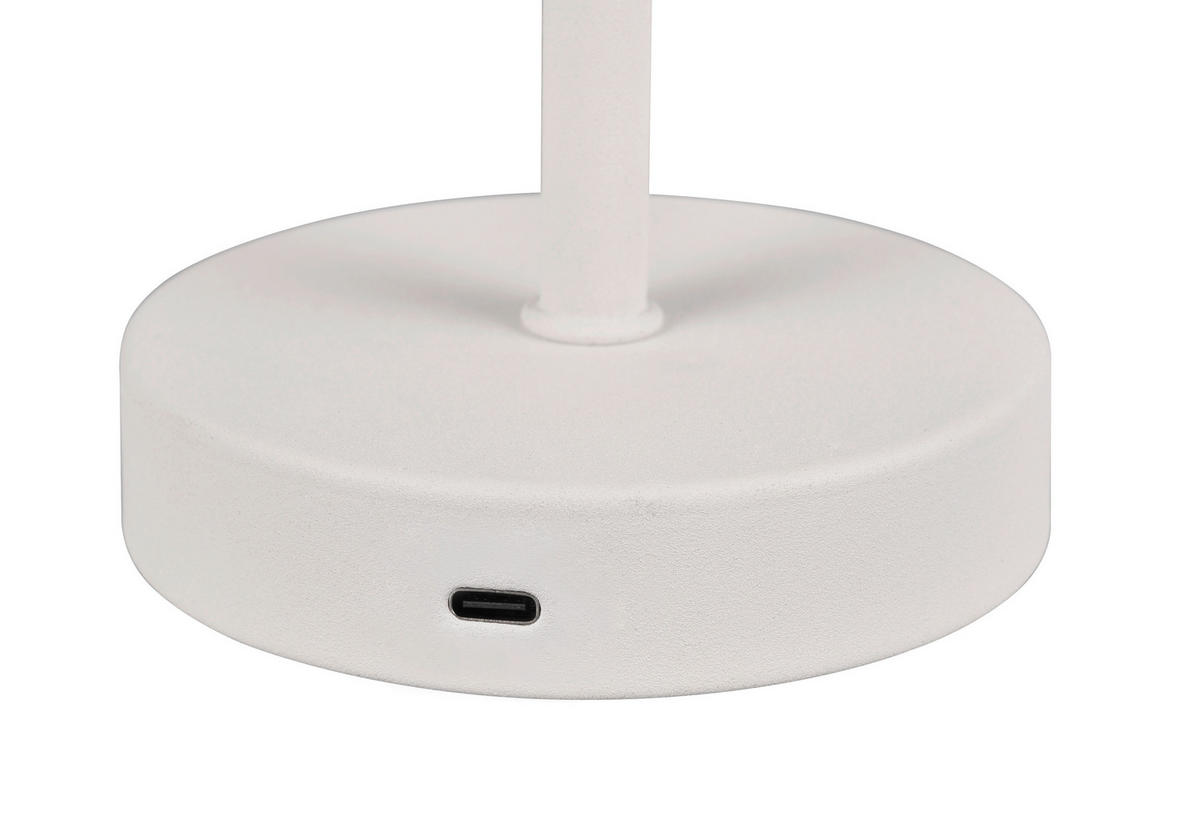 LED-TISCHLEUCHTE Jeff 12,6/30 cm   - Weiß, Basics, Metall (12,6/30cm)