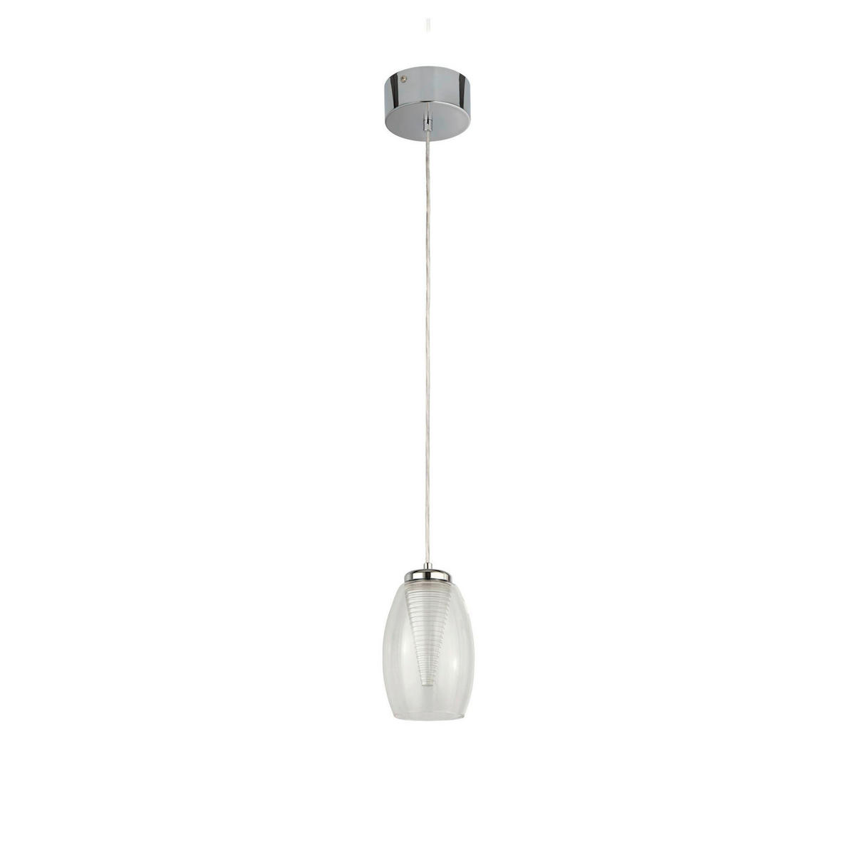 LED-HÄNGELEUCHTE Cyclone 11,5/120 cm   - Basics, Glas/Metall (11,5/120cm) - Searchlight