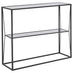 KONSOLENTISCH Grau, Schwarz  - Schwarz/Grau, Trend, Glas/Metall (100/30/80cm) - Xora