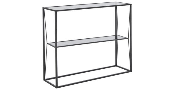 KONSOLENTISCH Grau, Schwarz  - Schwarz/Grau, Trend, Glas/Metall (100/30/80cm) - Xora